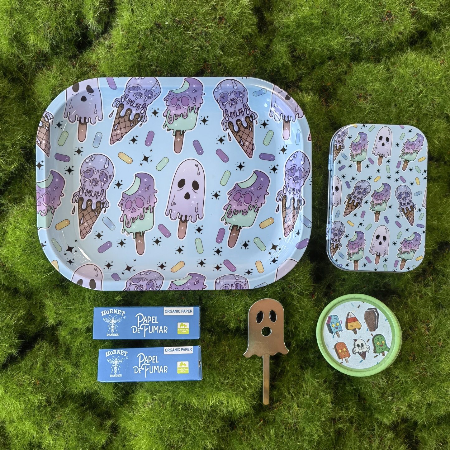 4-Pieces Ghost Pattern Smoking Kits