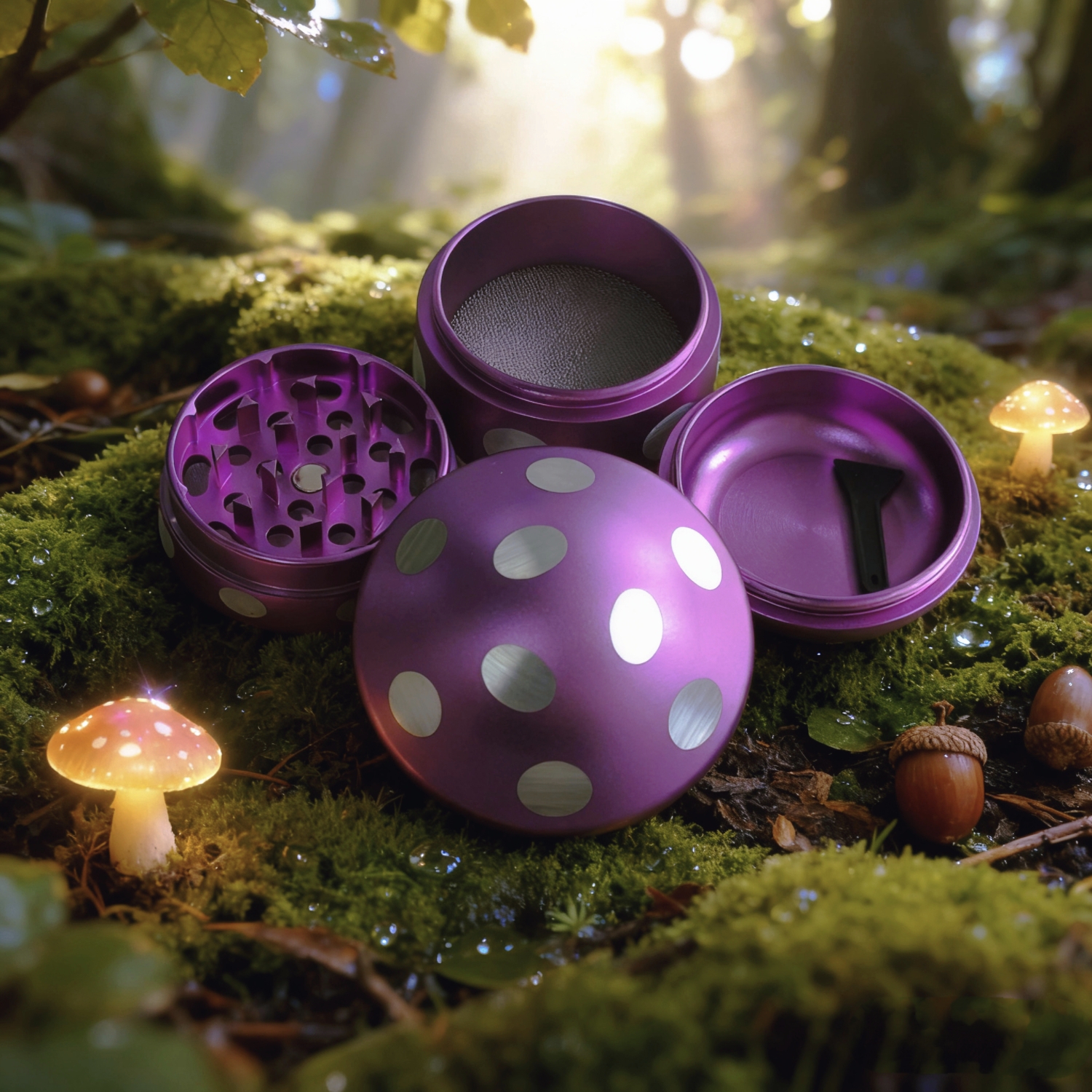 63mm 4 Piece Mushroom Grinder