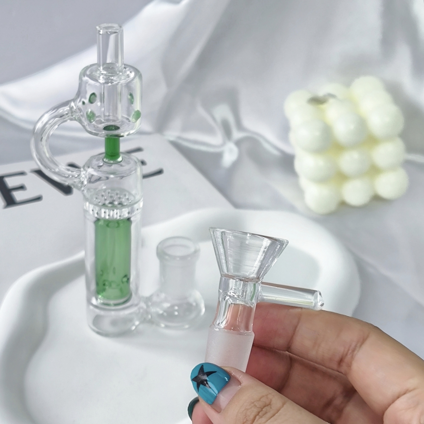 6" Hybrid Spill Proof Recycler Bubbler