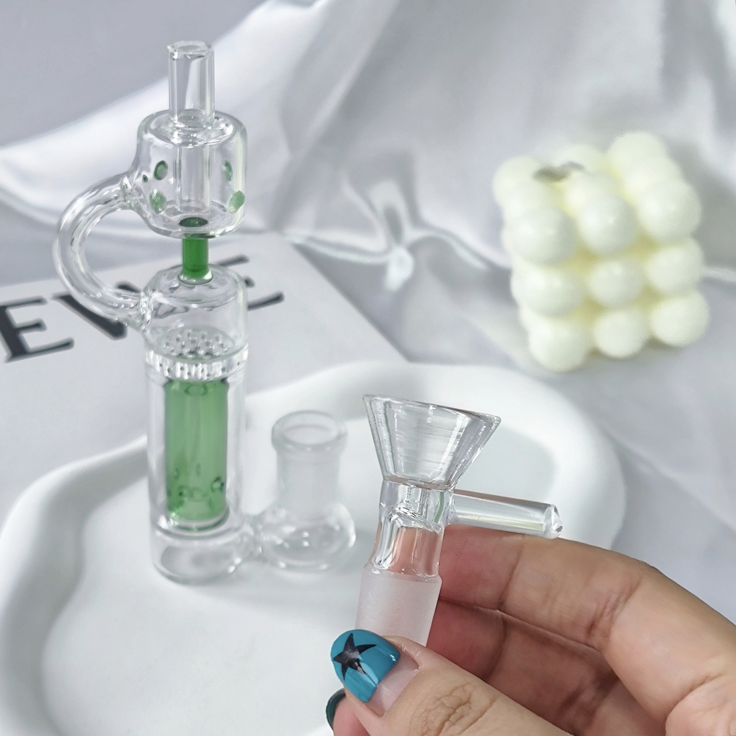 6" Hybrid Spill Proof Recycler Bubbler