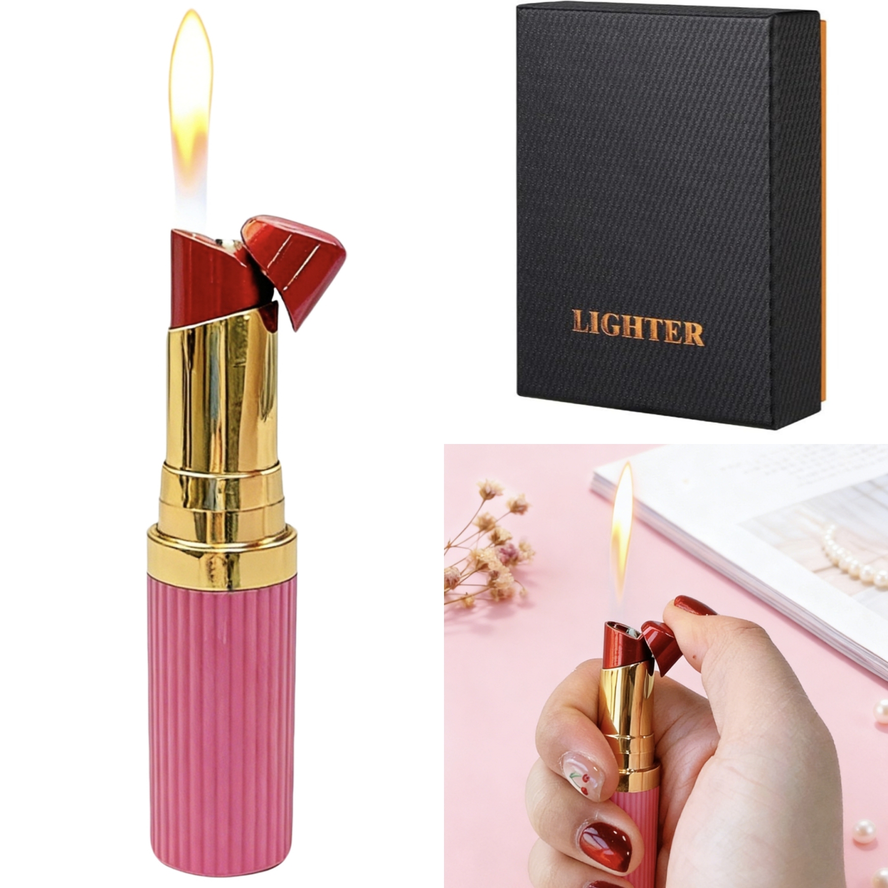 Elegant Lipstick Lighter (Butane Gas Not Included)