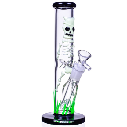 9" Skeleton Bong (glow in the dark)