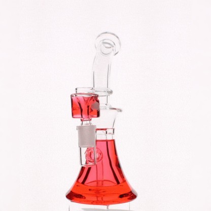 7" Showerhead Glycerin Bong (with glycerin bowl), Blue