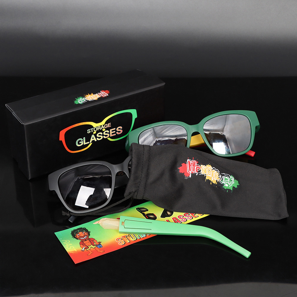 Honeypuff Sunglasses with secret stash Solar protection with secret storage gadge