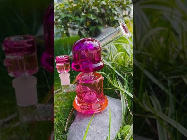 6.5" DuoTone Twilight Glow Glycerin Bong, Purple/Pink