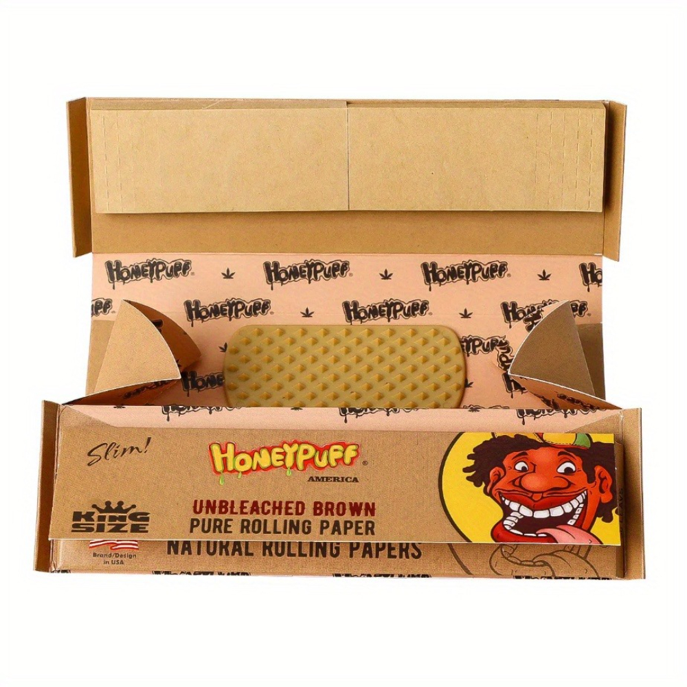 5-Pack 4-in-1 Unbleached Brown King Size Cigarette Paper Kits