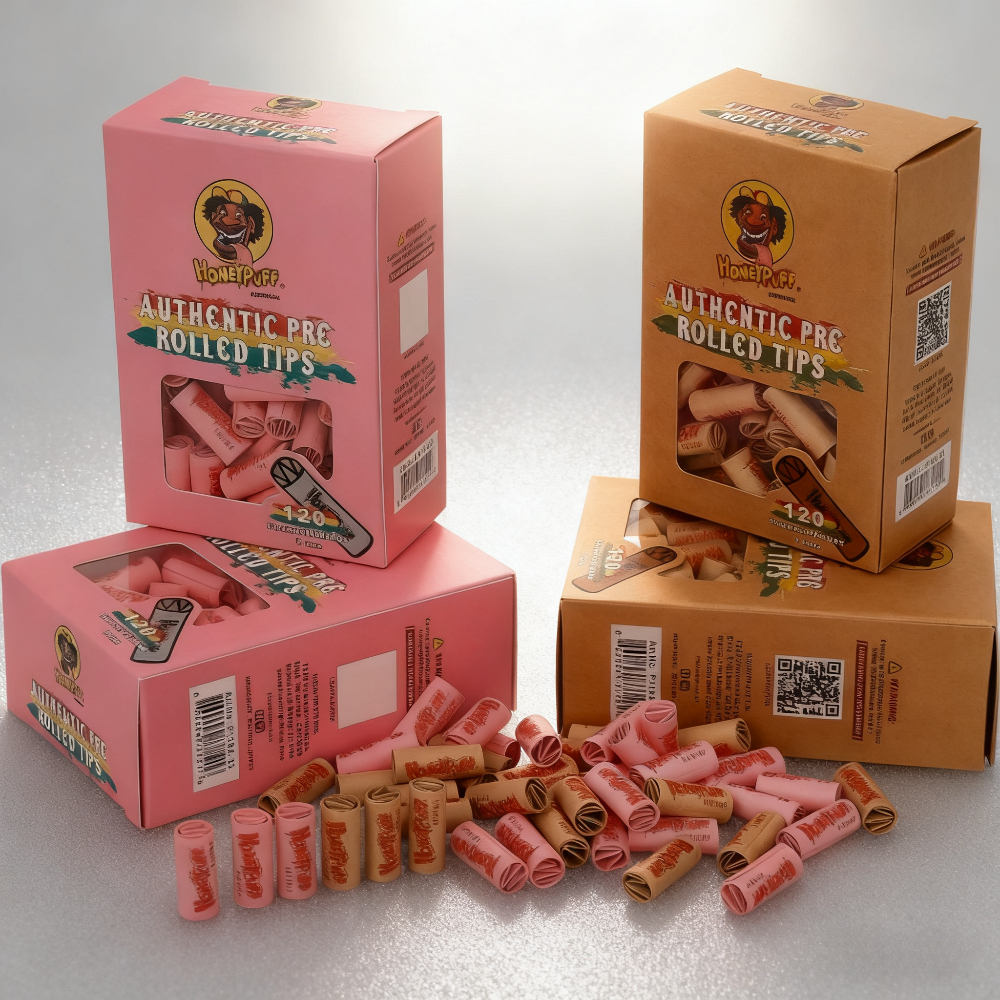 2-Pack 7mm Pre-rolled Cigarette Paper Filter Tips(240pcs Total)