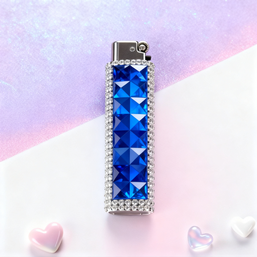 Diamond-inset Windproof Butane Lighter (Butane Gas Not Included)