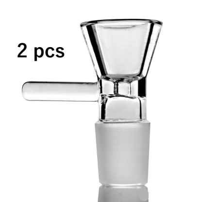 2pcs 18mm Clear Glass Bowl