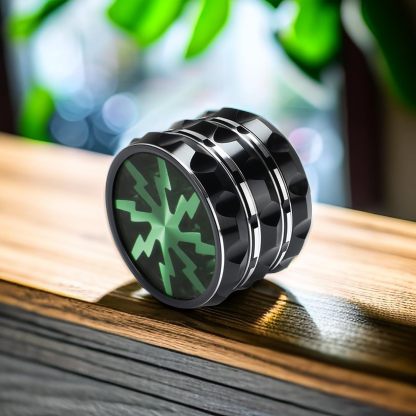 63mmAluminium Large Grinder with Clear Top, Green