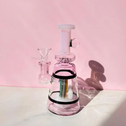 7" Cute Rainbow Pink Bong