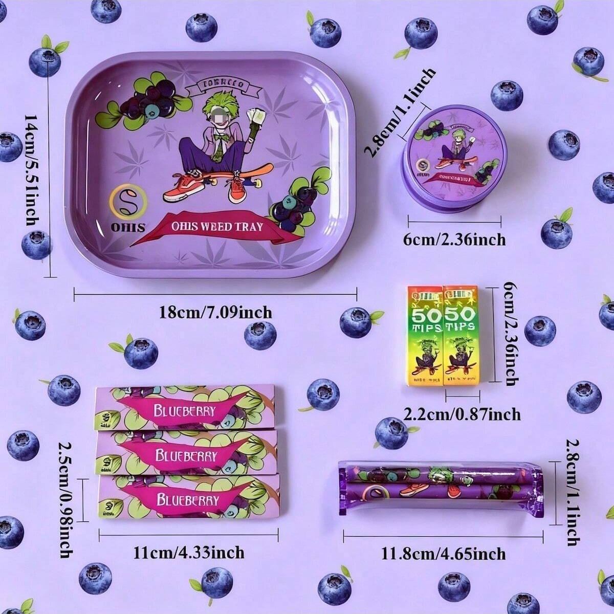 8-Pieces The Joker Smoking Rolling Combo Kits