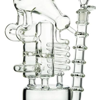 13" Stereo Microscope Spiral Coil Perc Recycler Oil Dab Rig