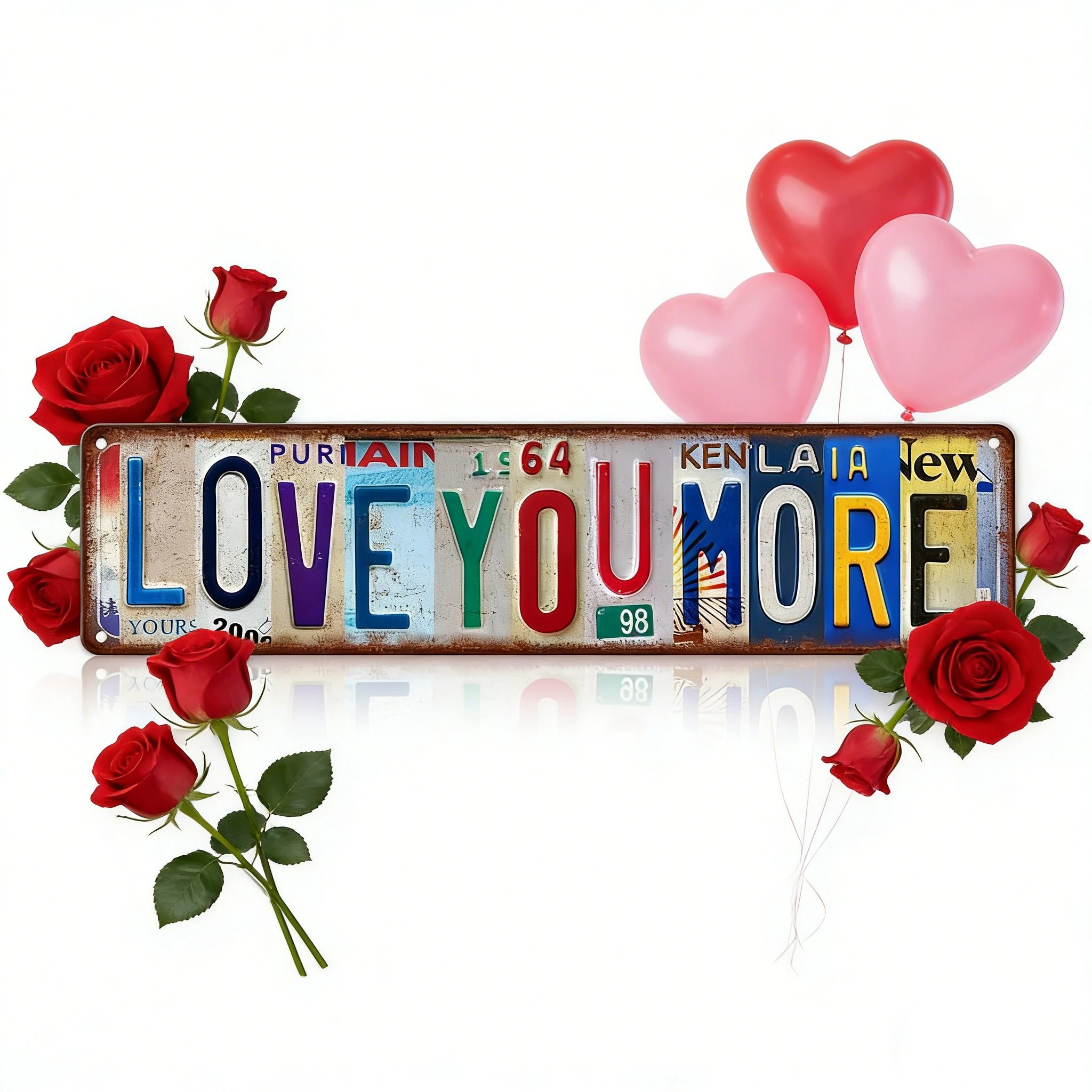 ❤️✨Valentine’s Day “Love You More” Vintage Street Sign – Romantic Metal Wall Decor | 16 × 4 in