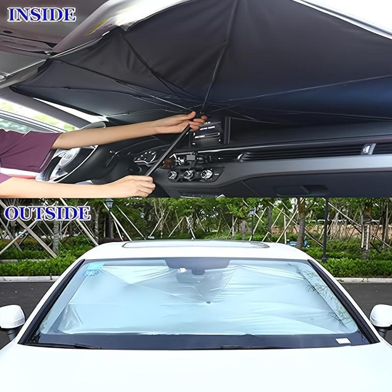 Portable car sunshade, windshield sunshade, foldable windshield sunshade, car exterior accessories, daily car windshield cooling umbrella Portable car sunshade, windshield sunshade, foldable windshield sunshade, car exterior accessories, daily car windshield cooling umbrella