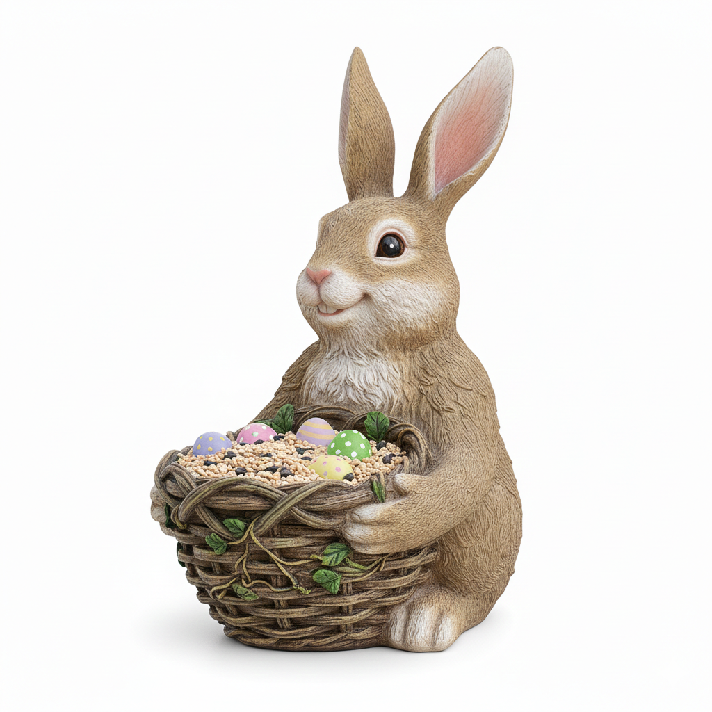 Hand-Painted Easter Bird Feeder — Charming Garden Decor & Perfect Spring Gift