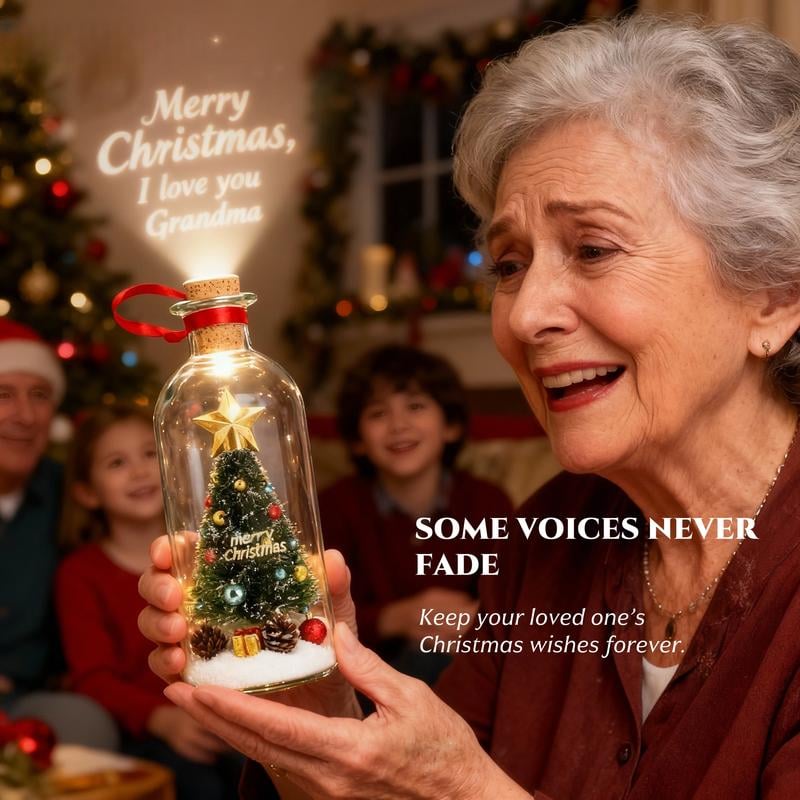 🔥Limited Time 49% Off🎄 8" Recordable Christmas Tree Message In A Bottle