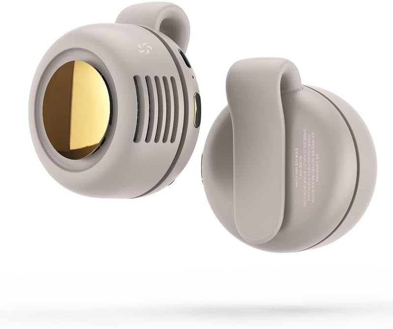 Portable Silent Mini Bladeless Electric Fan, Adjustable 3-speed Suspended Waist Fans, Rechargeable Rotating Body Fan, Suitable for Outdoor & Travel & Office, Travel Accessories, Gift (pink)