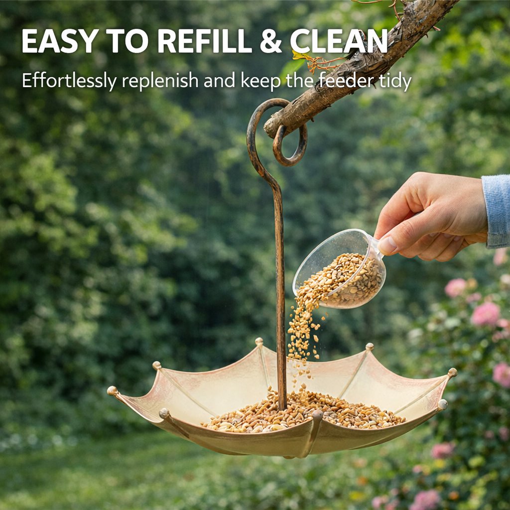 🐦 Mini Umbrella Bird Feeder — Whimsical Garden Charm 🔥