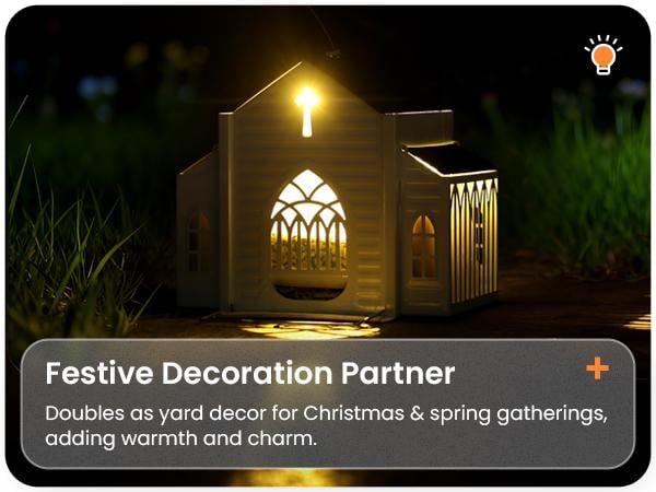 [Mother's Day Gift]MrCrafts Church-Shaped Metal Bird Feeder with Solar Light, 10.35'' * 6.69'' * 8.2'', Hanging Outdoor Feeder, 4lb Large Capacity & Bird Suet Design, Weatherproof, Garden/Yard/Deck Decor & Unique Gift for Christmas & Mother's Day