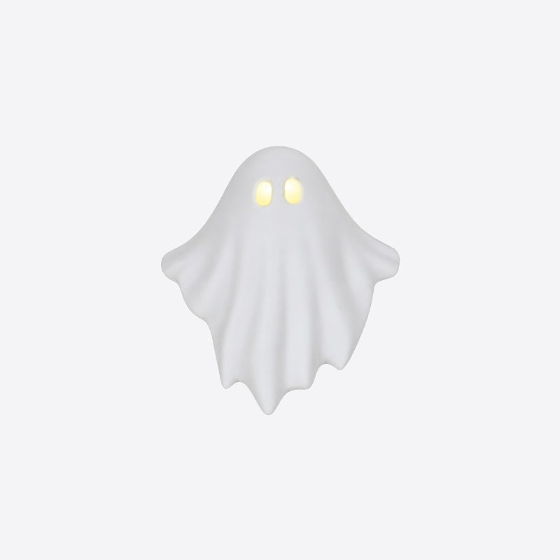 Luminous ghost ornament for mantel shelf and entryway decor
