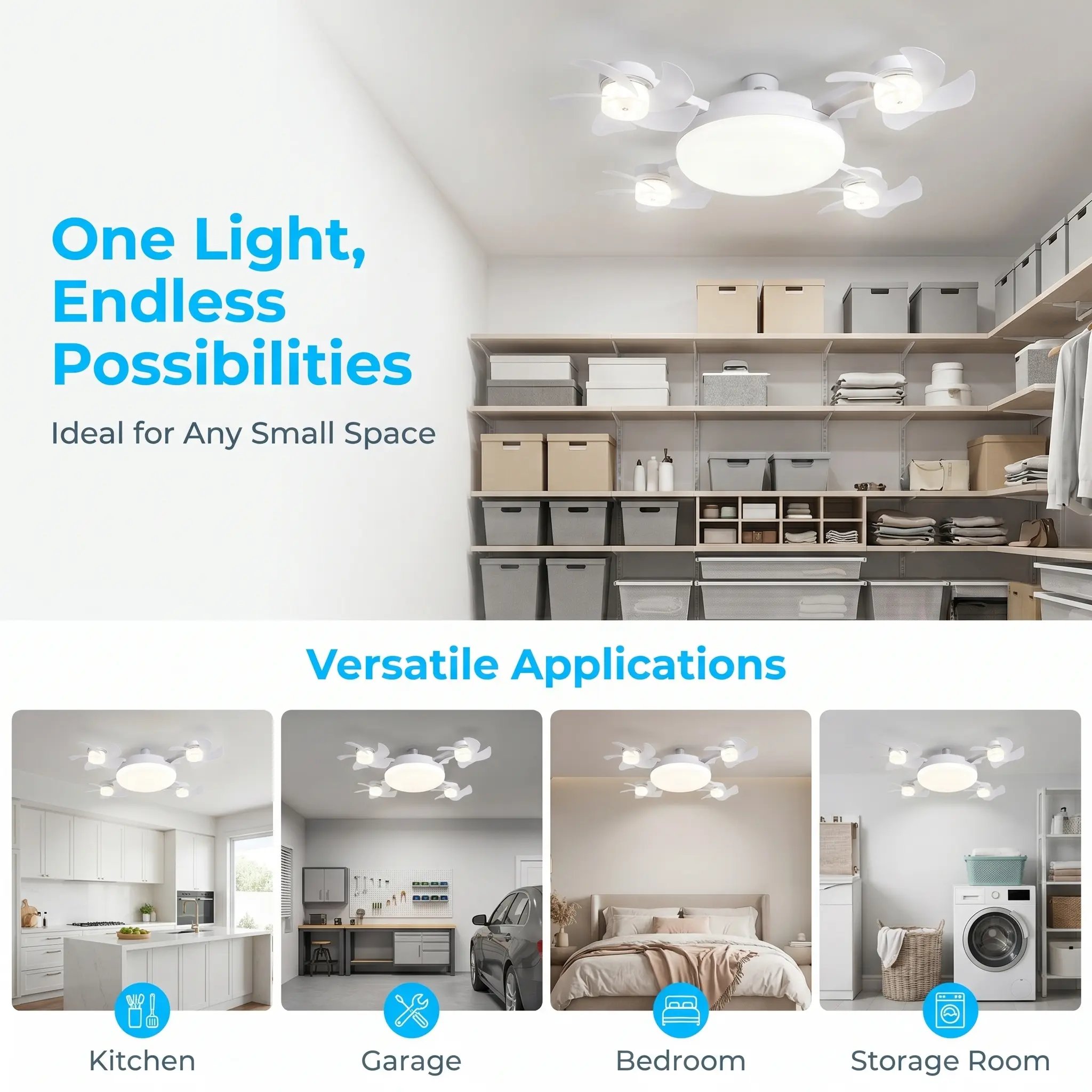 🔥Last Day 50%OFF💡2-in-1 Drone Fan Light-Silent LED Ceiling Fan with Remote—Free shipping