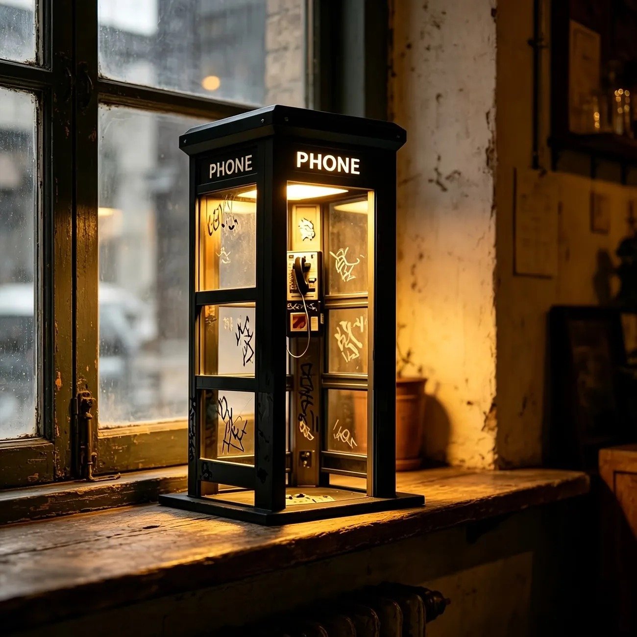 ✨Vintage Phone Booth Ambient Lamp