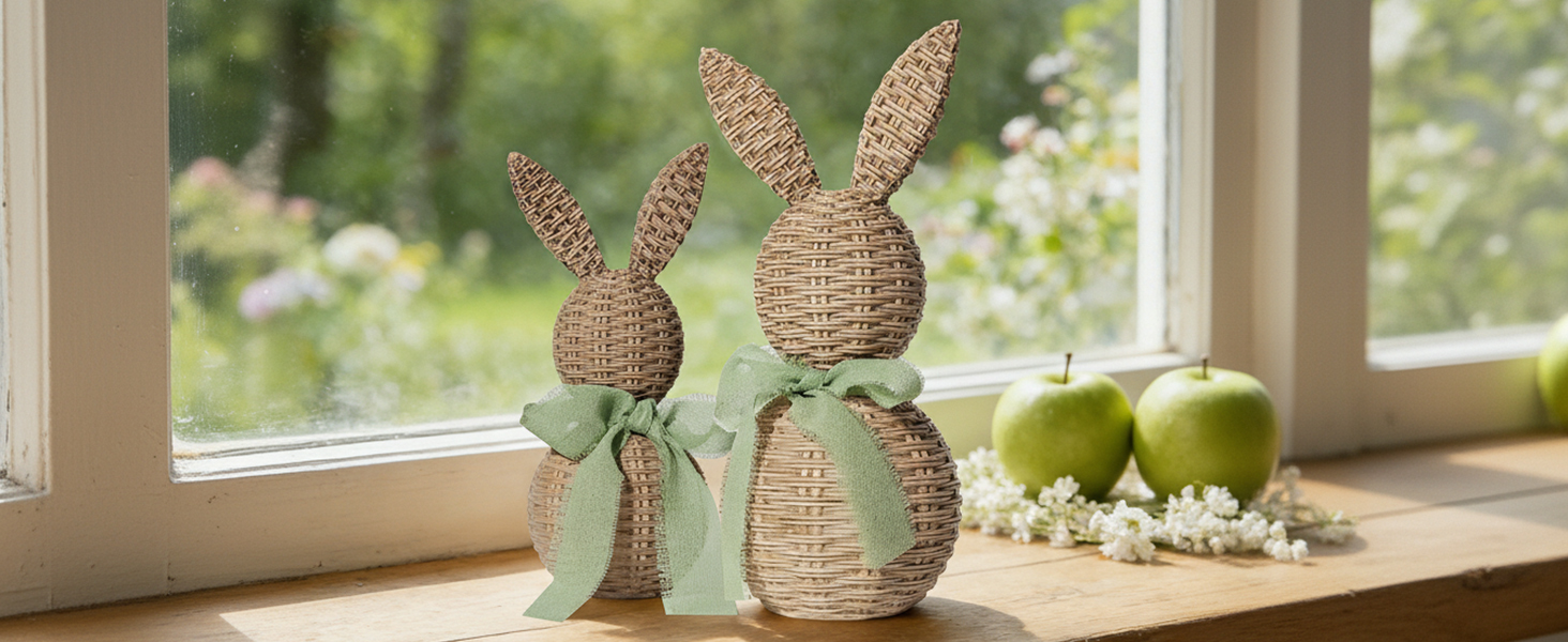 WDS WONDROUS Easter Decorations Bunny Figurines Set