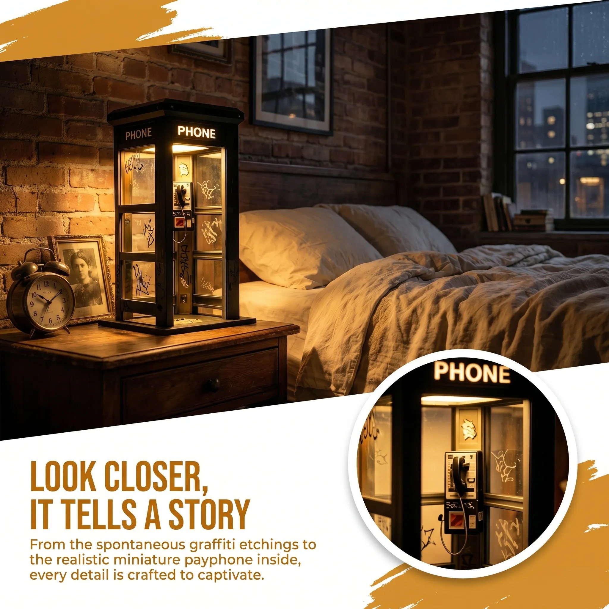 ✨Vintage Phone Booth Ambient Lamp