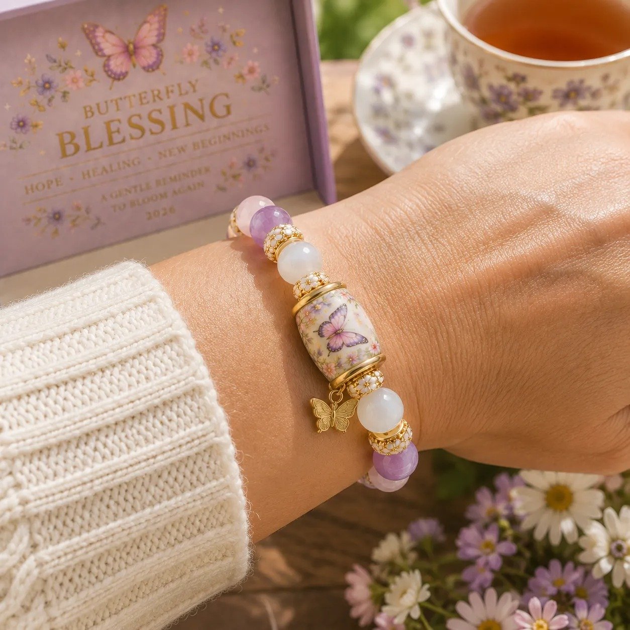 🙏Handmade Blessings Bracelet  with Exquisite Gift Box✨Faith • Hope • Healing • Love