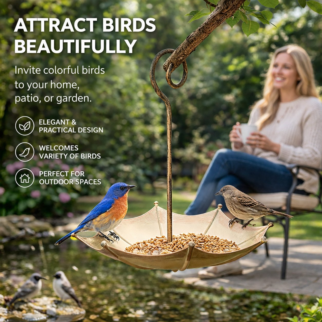 🐦 Mini Umbrella Bird Feeder — Whimsical Garden Charm 🔥