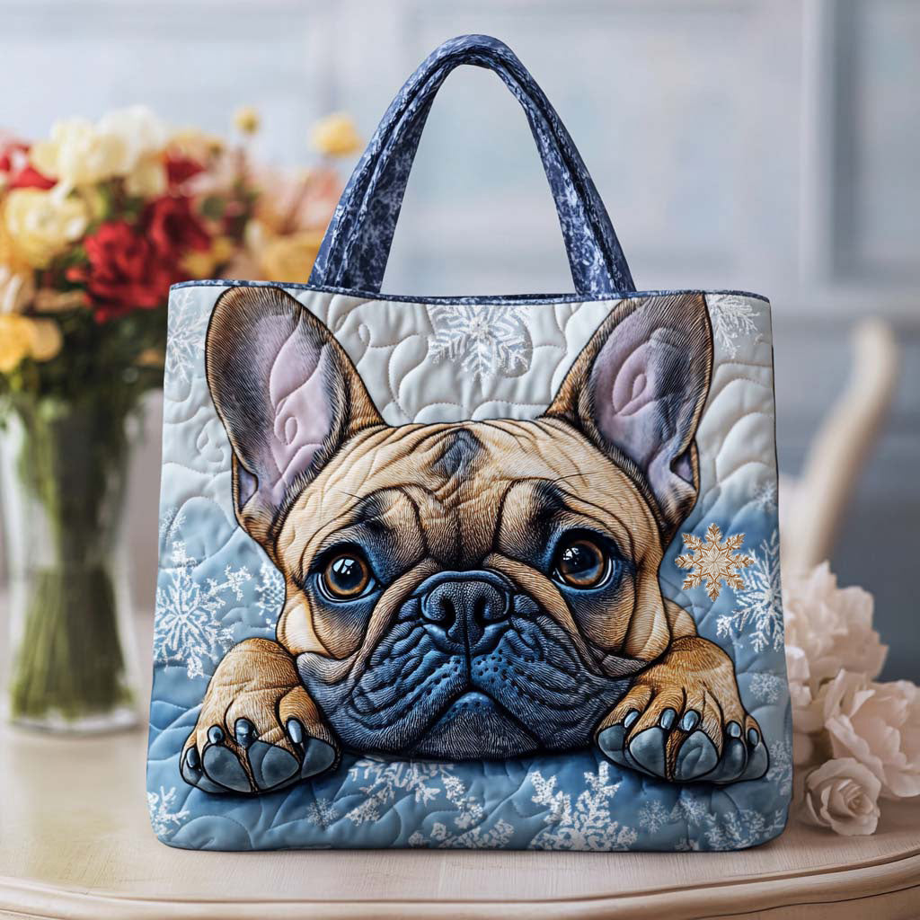 Classic Frenchie Quilted Tote Bag NCU0NT9814