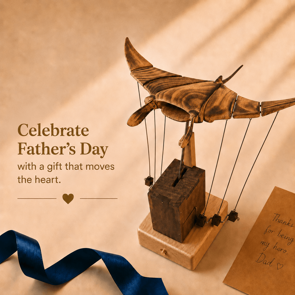  Wooden Manta Ray — The Gift Dad Won't Forget
