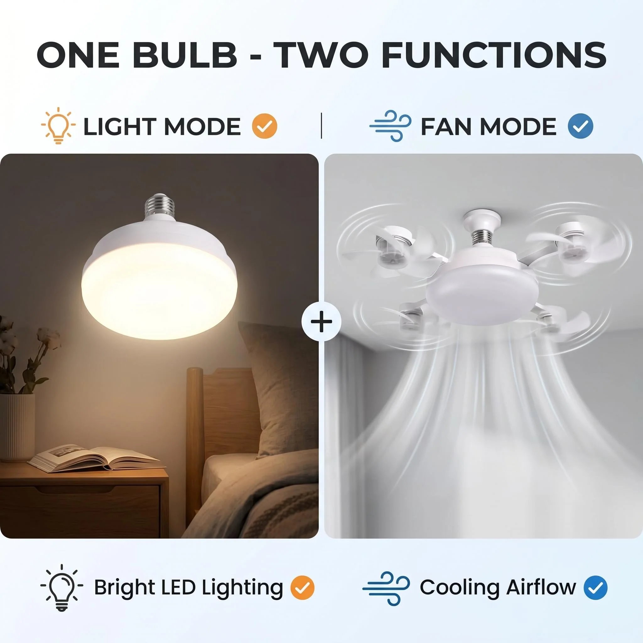 🔥Last Day 50%OFF💡2-in-1 Drone Fan Light-Silent LED Ceiling Fan with Remote—Free shipping