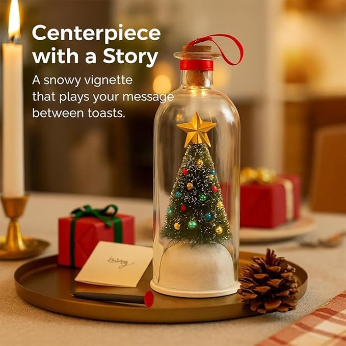 🔥Limited Time 49% Off🎄 8" Recordable Christmas Tree Message In A Bottle