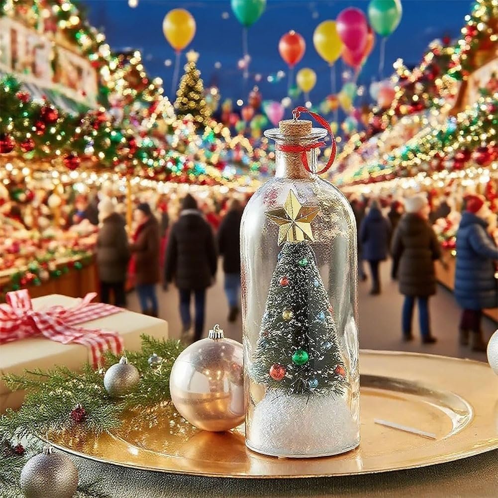 🔥Limited Time 49% Off🎄 8" Recordable Christmas Tree Message In A Bottle