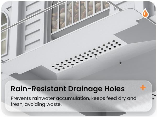 [Mother's Day Gift]MrCrafts Church-Shaped Metal Bird Feeder with Solar Light, 10.35'' * 6.69'' * 8.2'', Hanging Outdoor Feeder, 4lb Large Capacity & Bird Suet Design, Weatherproof, Garden/Yard/Deck Decor & Unique Gift for Christmas & Mother's Day