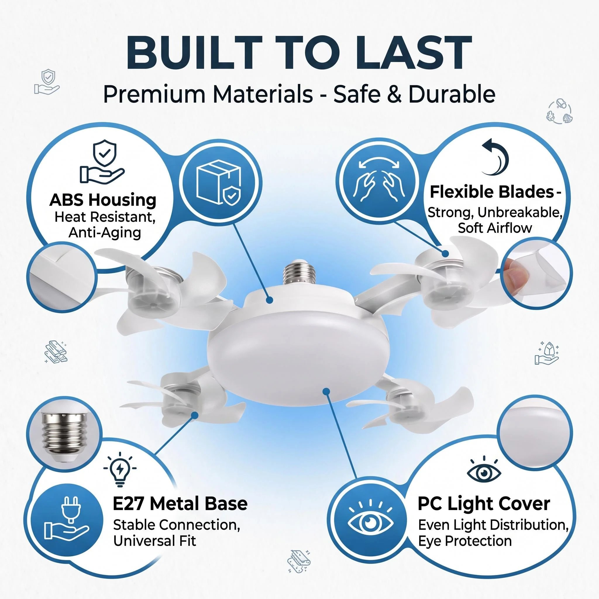 🔥Last Day 50%OFF💡2-in-1 Drone Fan Light-Silent LED Ceiling Fan with Remote—Free shipping