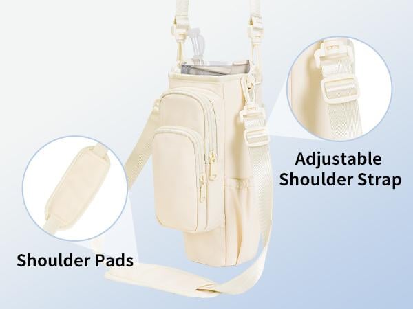 Sportsnew Water Bottle Carrier Bag for Stanley 40oz Tumbler – Insulated Crossbody Holder with Phone Pocket, Straw Cover & Adjustable Strap for Hiking, Travel & Outdoor TikTokShopBlackFriday