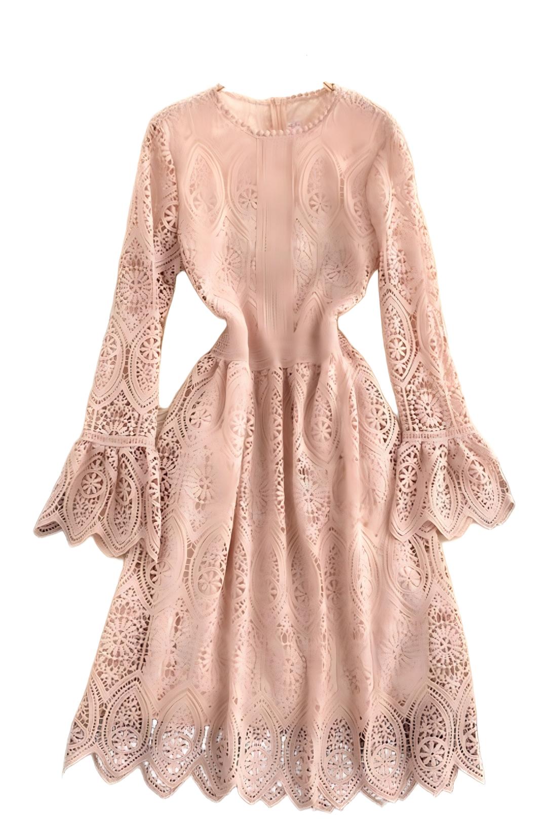 Pink Retro Midi Dress