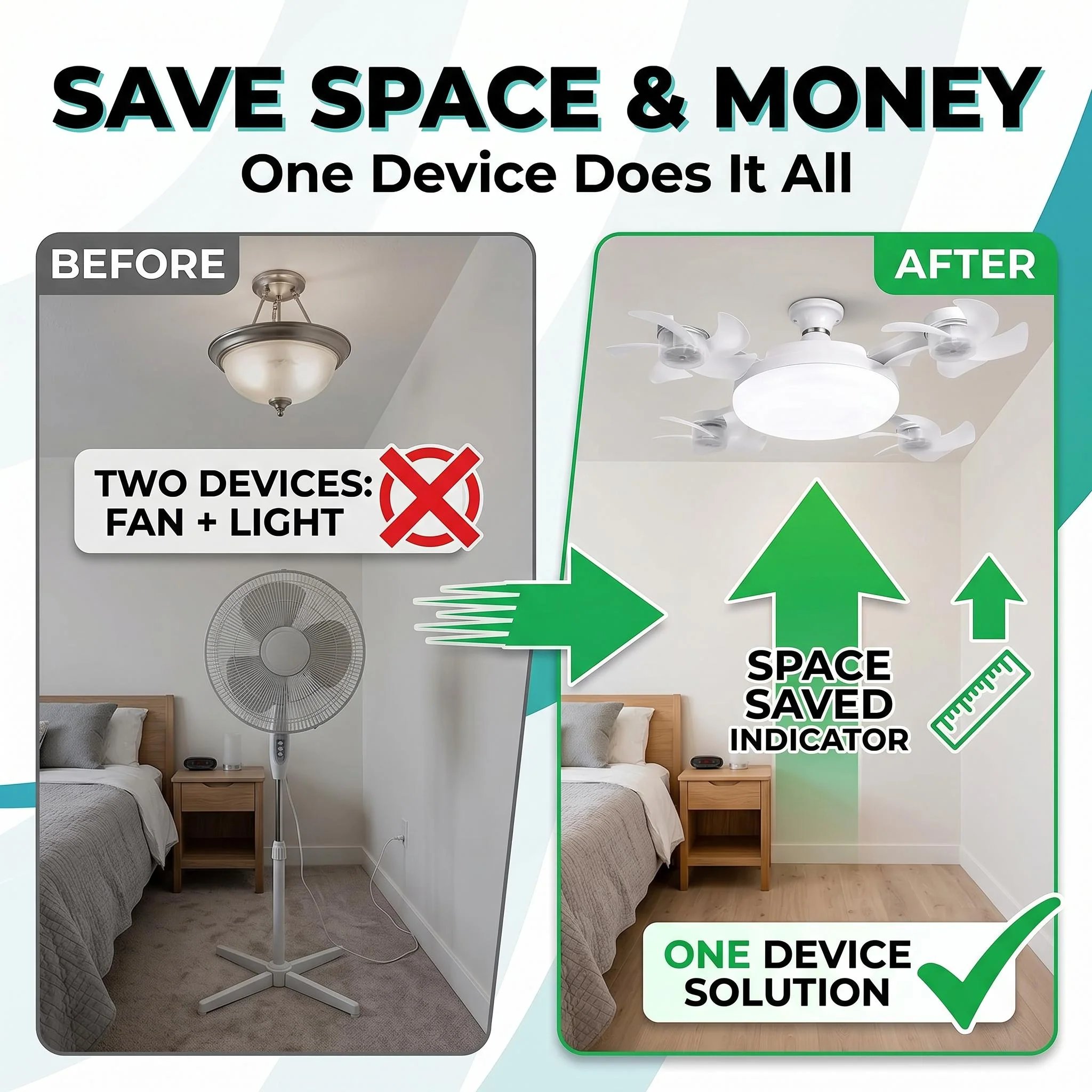 🔥Last Day 50%OFF💡2-in-1 Drone Fan Light-Silent LED Ceiling Fan with Remote—Free shipping