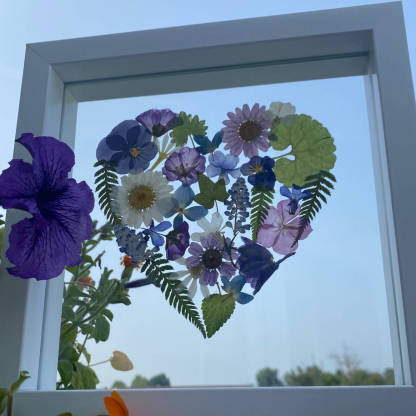 Custom Letter Real Pressed Flower Art Framed Floral Initial