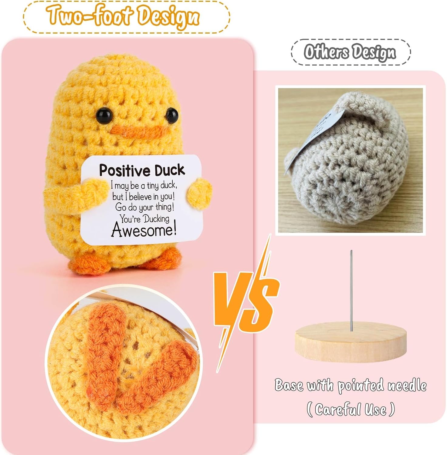 MBL Gifts for Mom Mothers Day - I Duck Love You Mom, Handmade Crochet Funny Cool Cute Small Duck Unique Presents for Birthday Mama Bonus Step Mother Mother's Stocking Stuffers