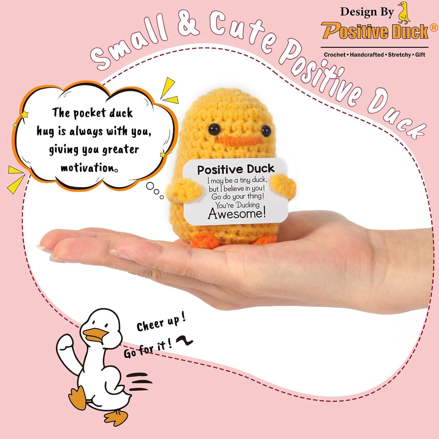 MBL Gifts for Mom Mothers Day - I Duck Love You Mom, Handmade Crochet Funny Cool Cute Small Duck Unique Presents for Birthday Mama Bonus Step Mother Mother's Stocking Stuffers