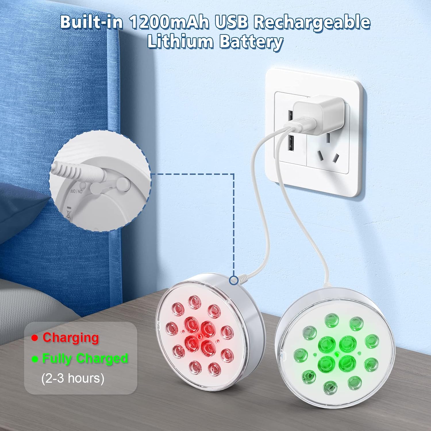 Pool Lights, Upgraded Rechargeable Submersible LED Lights with Remote Waterproof 16 Colors Hot Tub Underwater Light for Inground Pool, Pond, Aquarium, Bath, Party, Vase