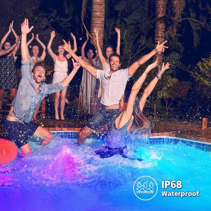 Pool Lights, Upgraded Rechargeable Submersible LED Lights with Remote Waterproof 16 Colors Hot Tub Underwater Light for Inground Pool, Pond, Aquarium, Bath, Party, Vase