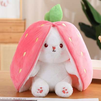 🐰Easter Early Sale 49% OFF🍓Strawberry Bunny Transformed into Little Rabbit🎀 Fruit Doll Plush Toy🐰