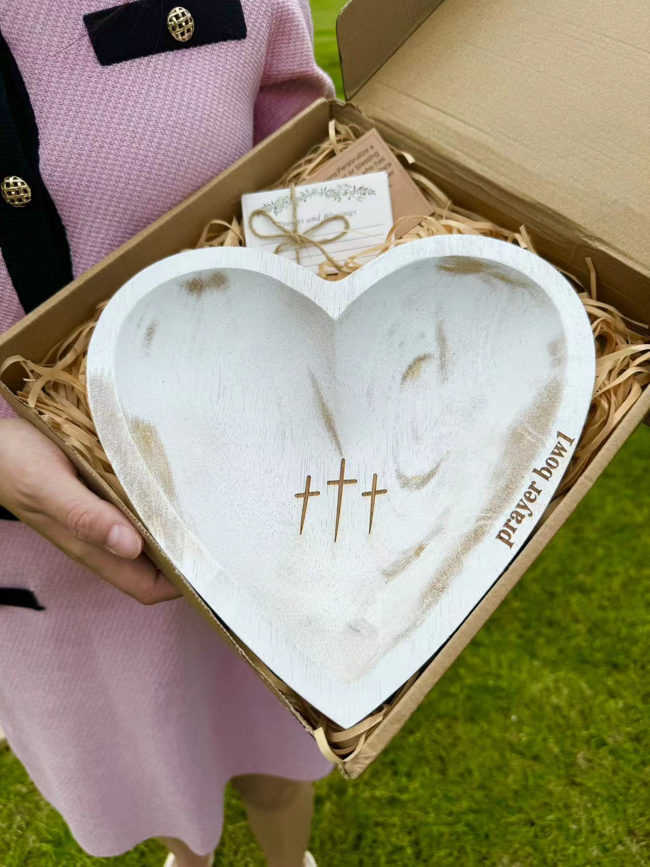 🎁Christmas Sale- New Heart Prayer Bowl Modern Cross religious gifts