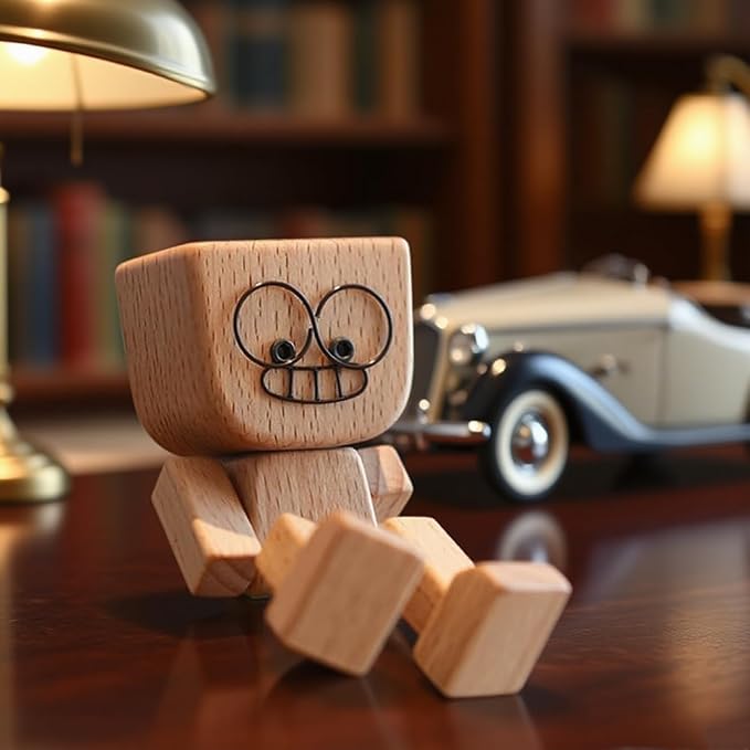 ❤Handmade Shaking Wooden Man Figurine