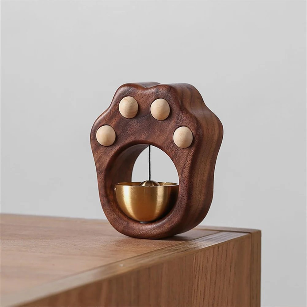 Wooden Style Brass Magnetic And Double-Sided Tape Doorbell